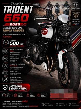 TRIUMPH TRIDENT 660 TRIPLE TRIBUTE EDITION TRIUMPH TRIDENT 660 TRIPLE TRIBUTE EDITION